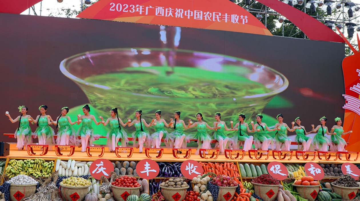 有片 廣西百場慶豐收活動促鄉(xiāng)村和美