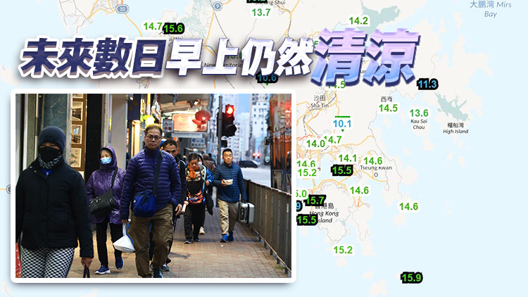 天文臺(tái)：今日最高氣溫19度 未來一兩日氣溫逐漸回升