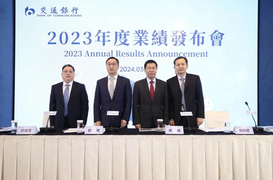 交通銀行去年淨(jìng)賺927.28億元增0.68%