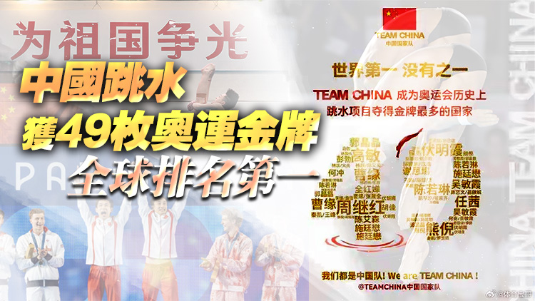 49枚！中國跳水「夢之隊」奧運金牌總數超越美國