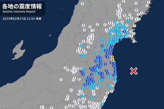 日本福島近海發(fā)生5級(jí)地震
