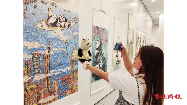 有片｜「『你好！大熊貓』——慶祝香港回歸祖國28周年大熊貓主題藝術展」開幕