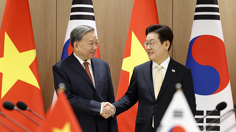韓國總統(tǒng)會見越共中央總書記 討論雙邊貿(mào)易等問題