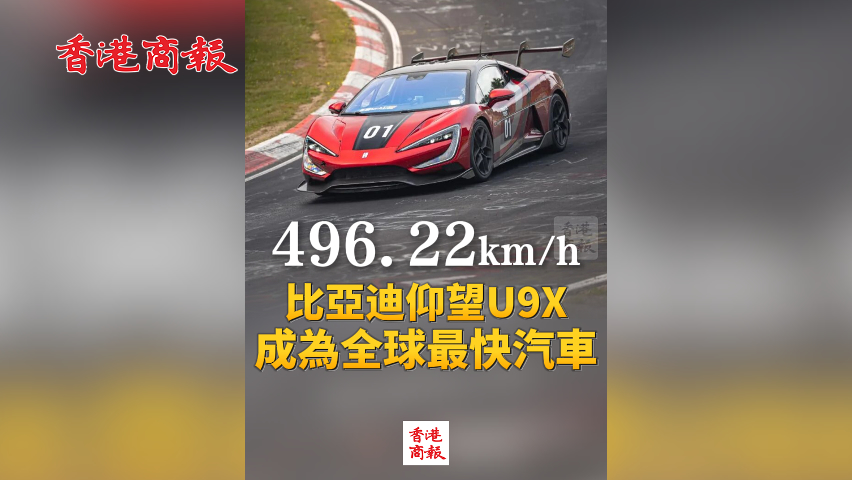有片丨496.22km/h！比亞迪仰望U9X成為全球最快汽車