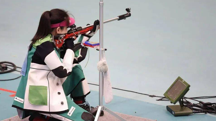 全運(yùn)會(huì)女子50米步槍三姿山西隊(duì)苗婉茹超世界紀(jì)錄