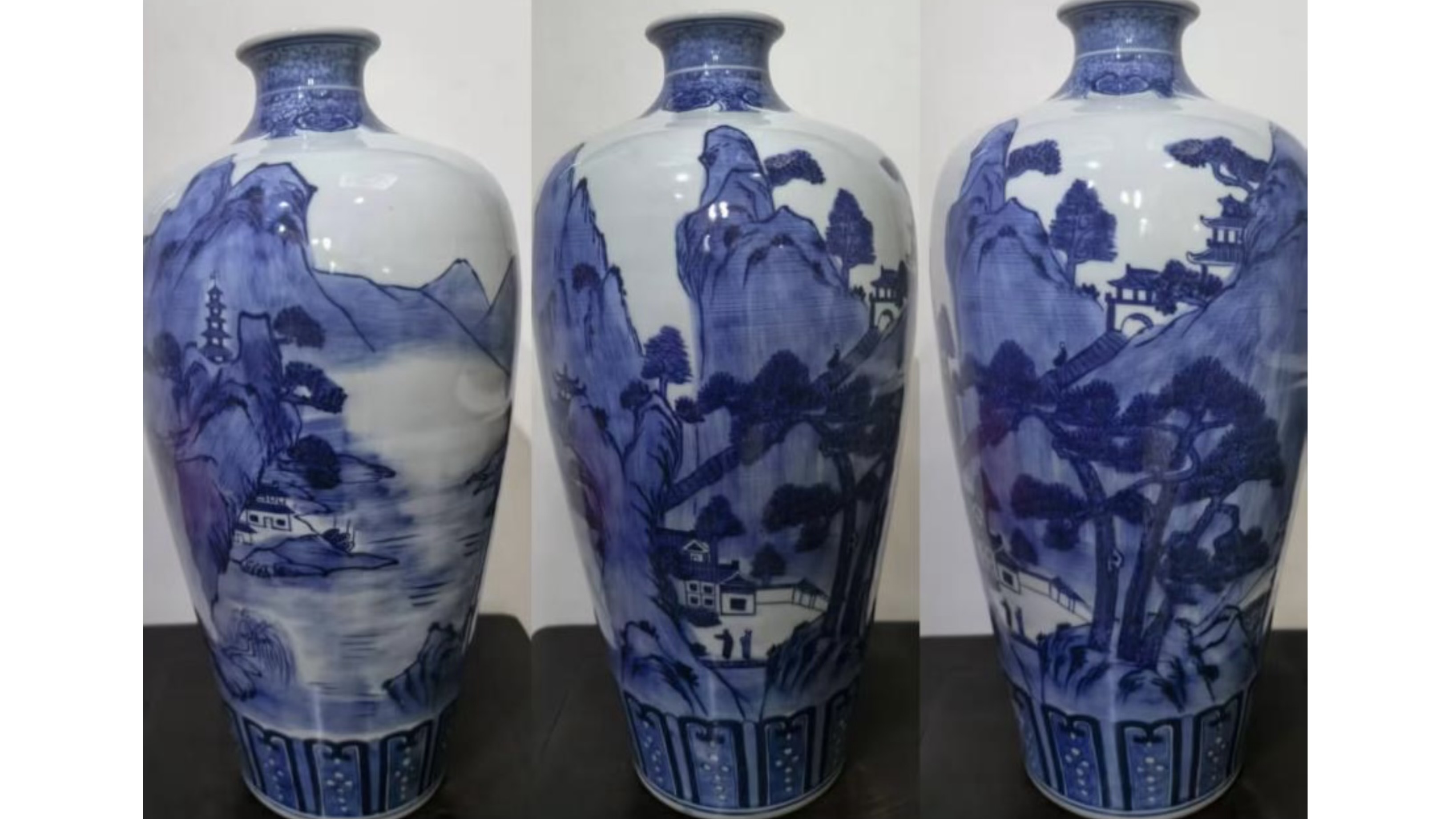 江山入瓶，瓷韻黃山 ——70年代青花寫意山水《黃山》梅瓶鑒賞