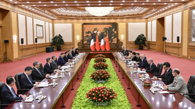 國家主席習(xí)近平同法國總統(tǒng)馬克龍舉行會談