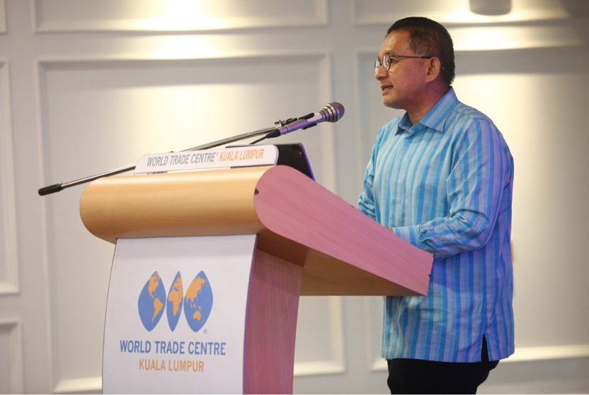 圖片3：馬來西亞吉隆坡世界貿(mào)易中心（WTCKL）董事長拿督斯里哈芝希莫依山博士致辭_副本.jpg