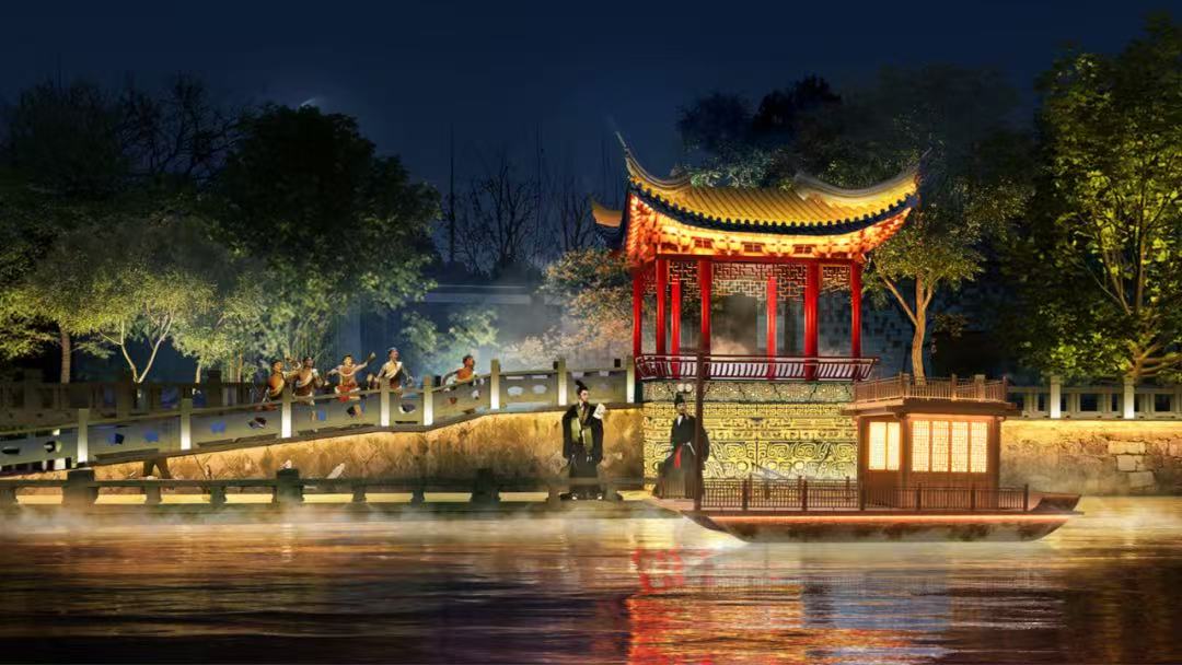 圖二:清名橋歷史文化街區(qū)的江南古運河水上行浸式夜遊項目(無錫市梁溪區(qū)區(qū)委宣傳部供圖).jpg